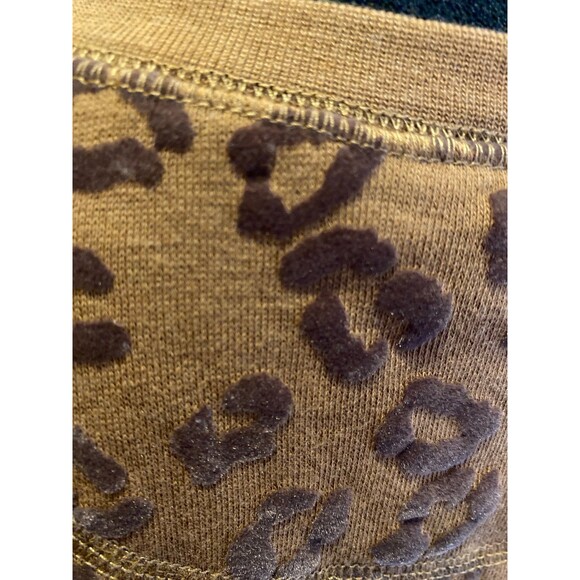 Time and Tru Women Sweatshirt Cheetah Brown Size Large Top Raised Animal Print - Picture 5 of 10